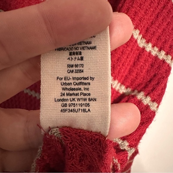 Free People Striped Sunset Park Thermal Tunic Red Size Medium - Picture 7 of 8